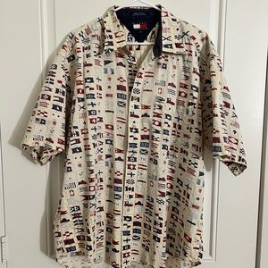 Vintage Tommy Hilfiger Flag Button up